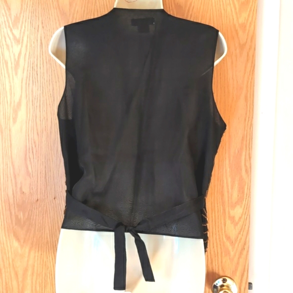 Beaded Vintage Silk vest or top size M - Picture 5 of 6